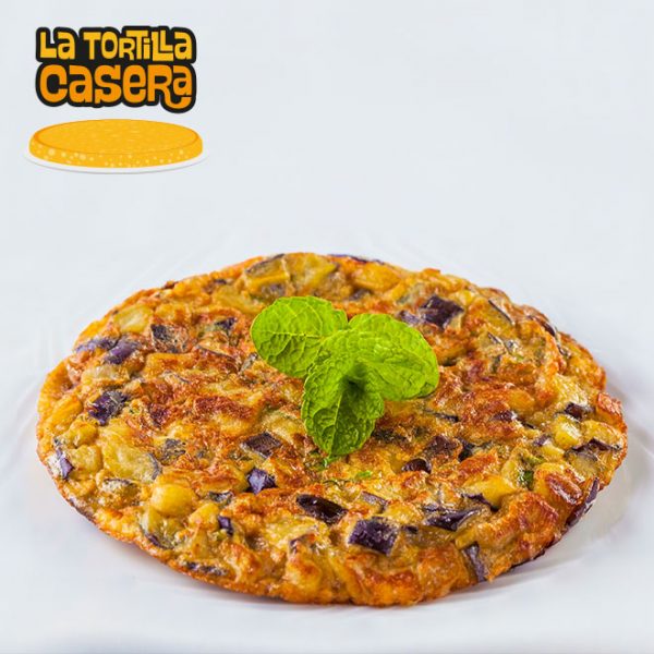 Tortilla de patatas con jamón serrano y setas