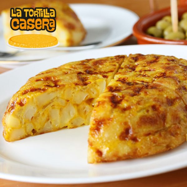 Tortilla tradicional con cebolla